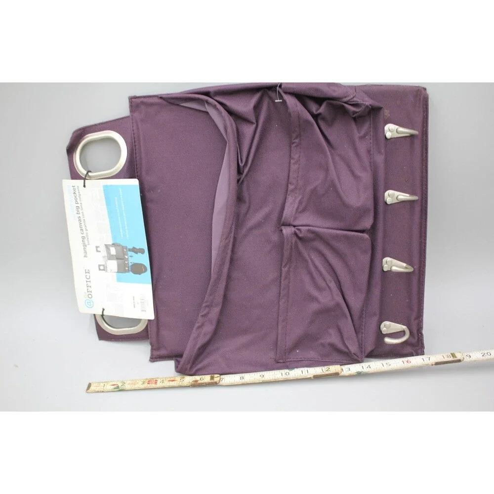 @the office Hanging Canvas Big Wall Pocket Organizer Office Household Purple